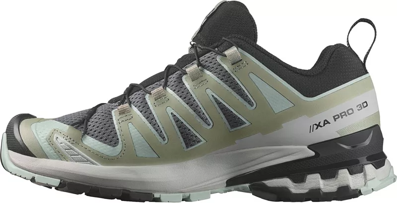 Женские кроссовки Salomon XA Pro 3D V9, цвет Quiet Shade/Lily Pad/Blue — фото 2
