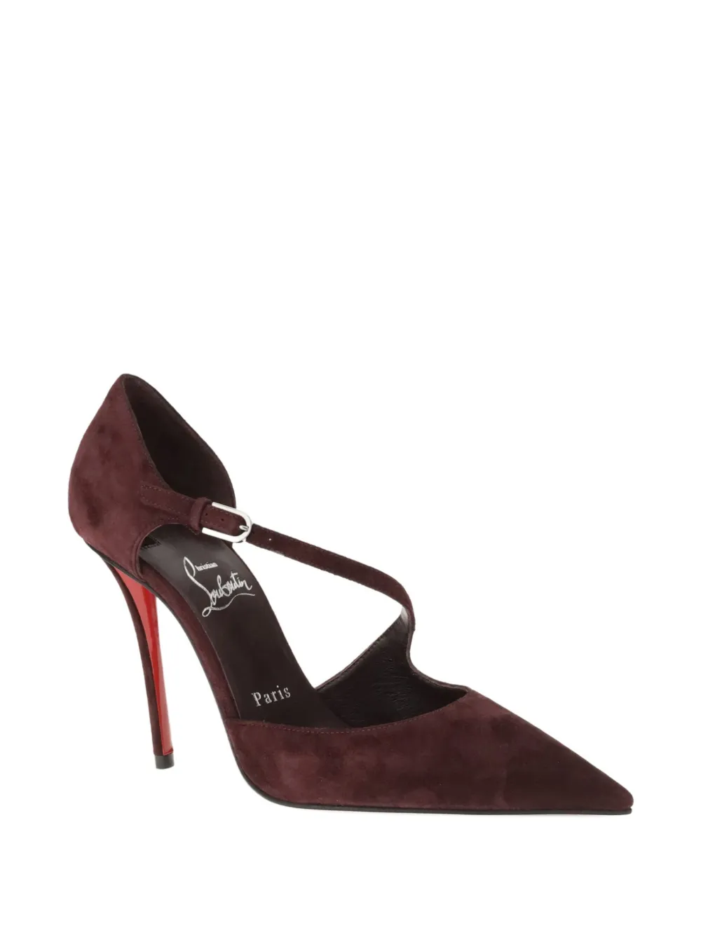 Туфли-лодочки Miss Ziggyta на каблуке 100 мм Christian Louboutin, коричневый — фото 2