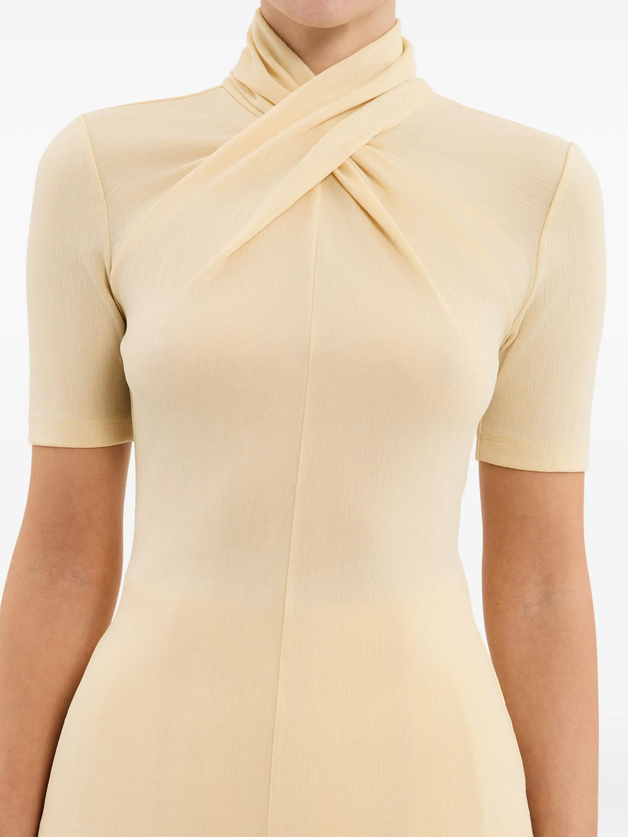 

Блузка с короткими рукавами и драпировкой Rebecca Vallance, кремовый