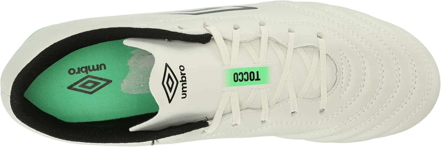 Мужские футбольные бутсы Umbro Tocco 3 League, белый/черный/зеленый — фото 4