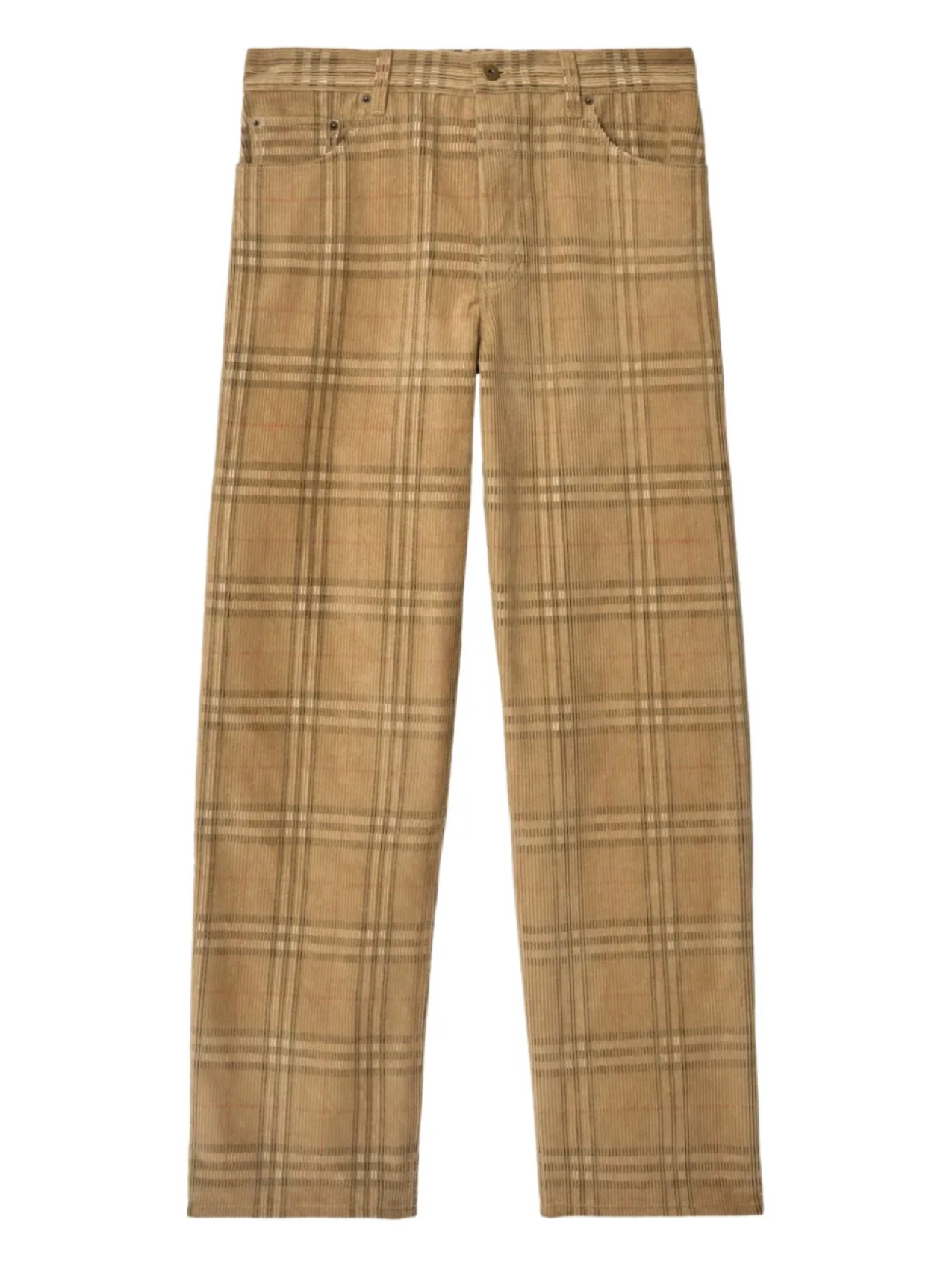 

Burberry вельветовые брюки в клетку, нейтральный