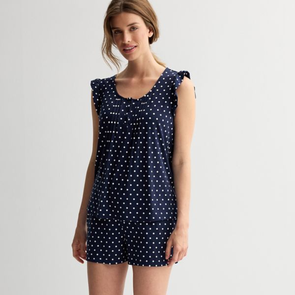 

Женский комплект пижамы: топ и шорты Draper James, цвет nassau navy dot