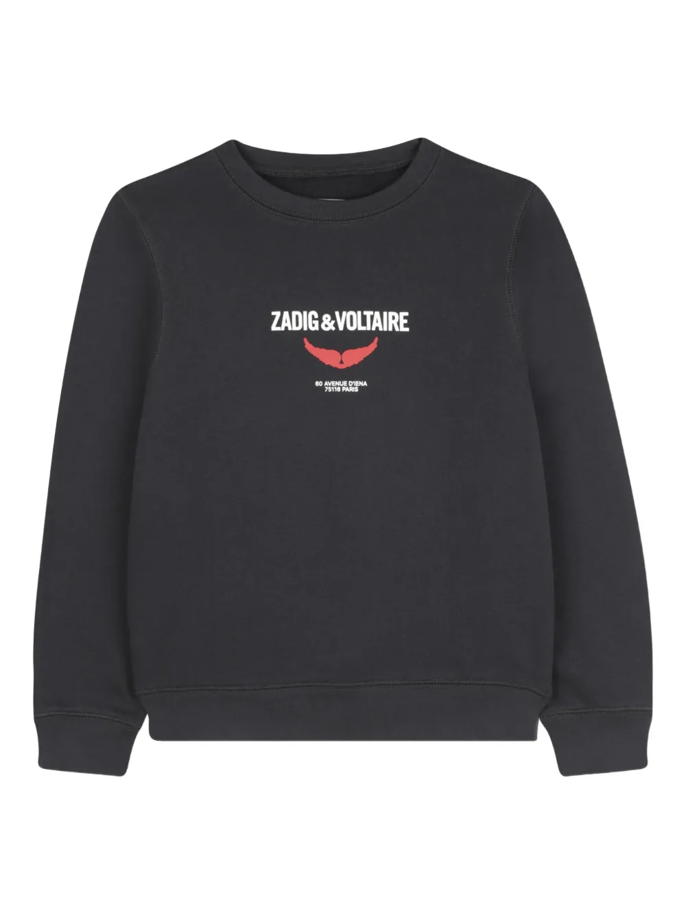 

Толстовка с графичным принтом Zadig & Voltaire Kids, черный