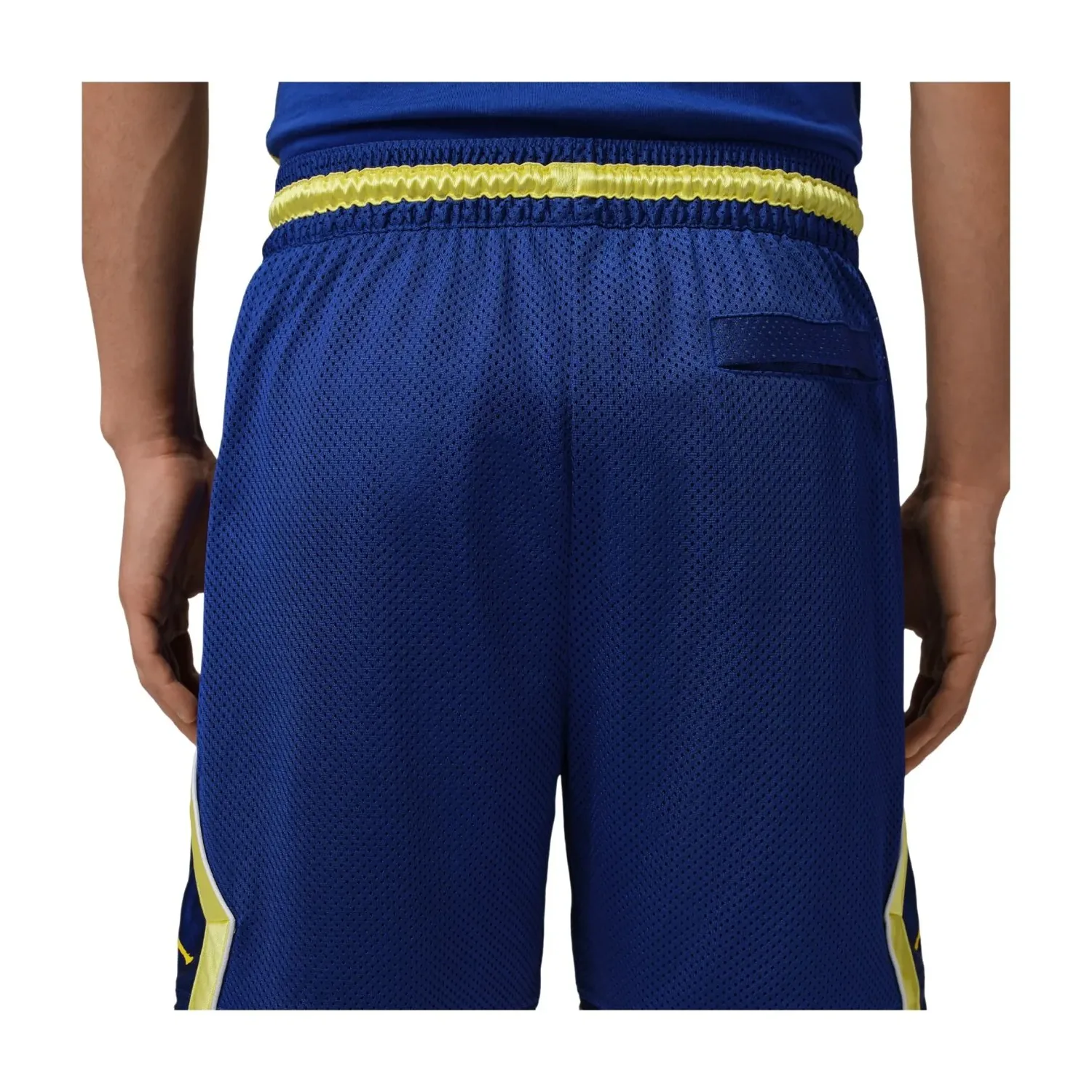 Шорты Air Jordan Mesh Diamond Shorts 'Old Royal Yellow Pulse', синий — фото 3