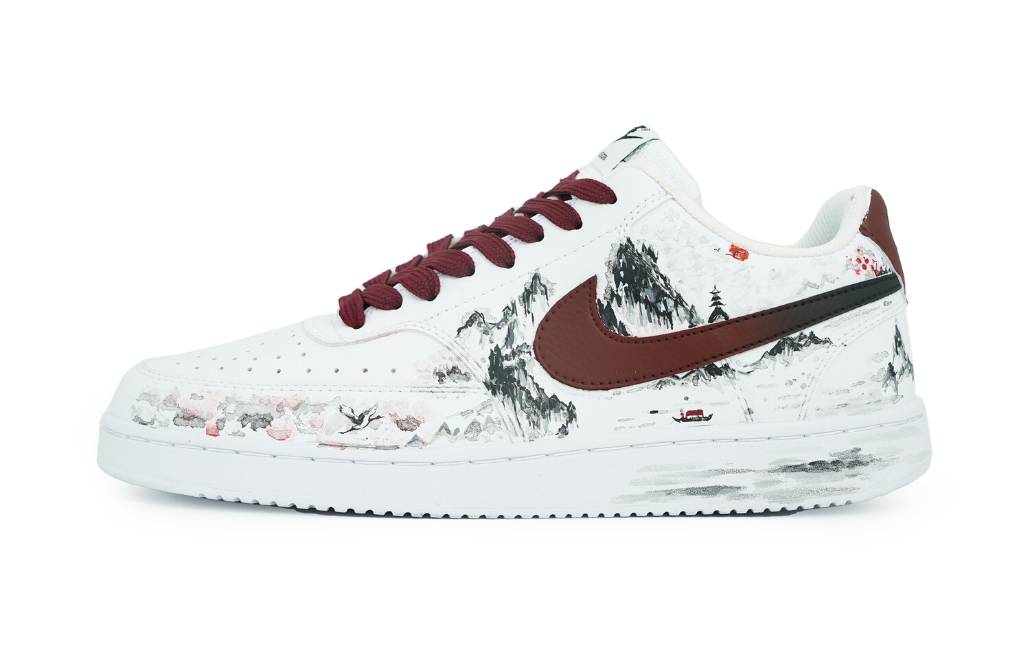 

Кроссовки Nike Court Vision 1 Skateboarding Shoes Women's Low-top Red, цвет Crane dance boat
