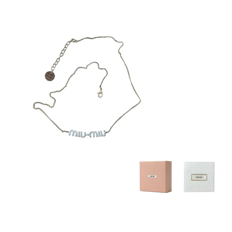 

MIU MIU Женское ожерелье Gold/Blue