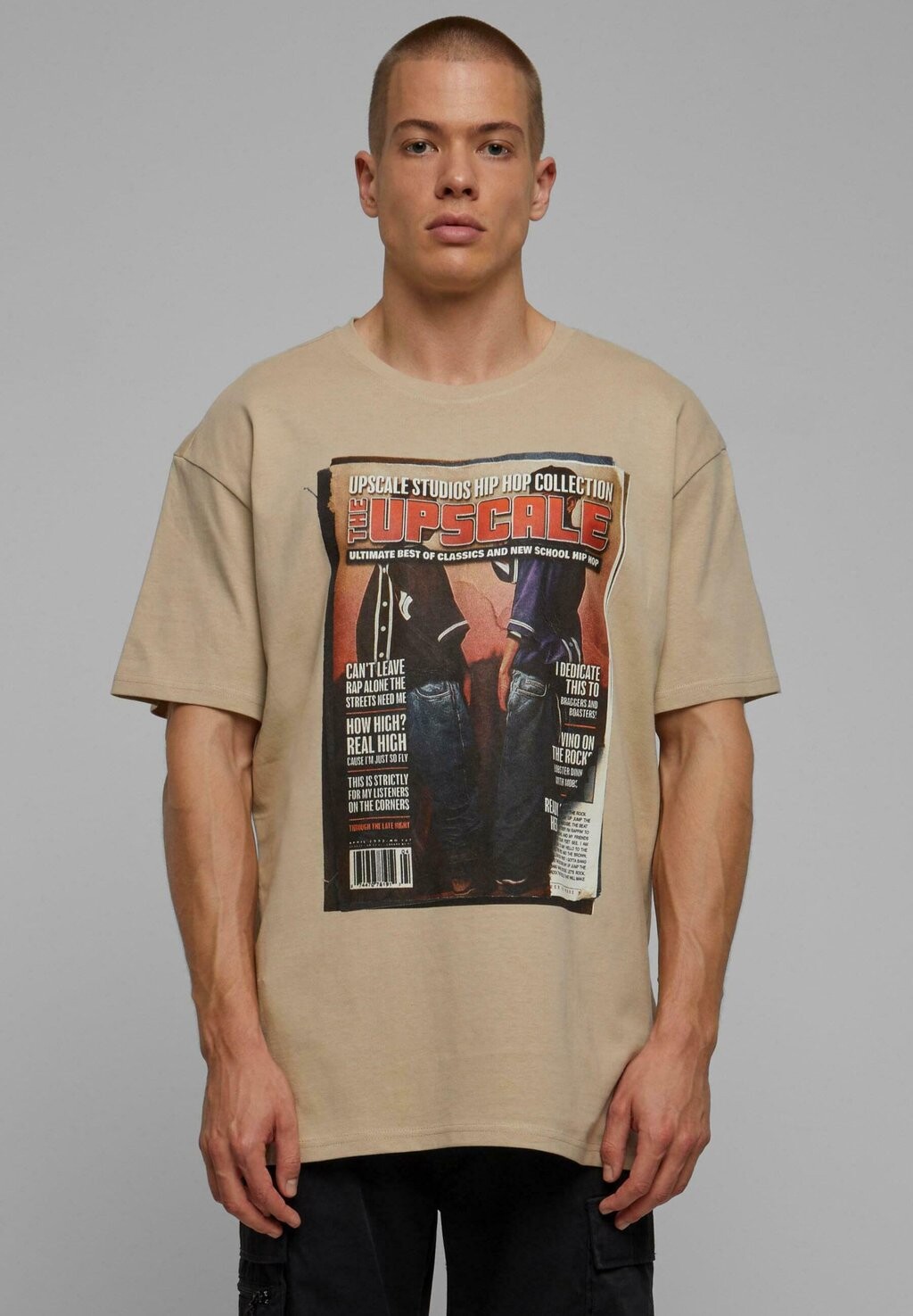 

Футболка с принтом Unisex Magazine Upscale by Mister Tee, цвет sand