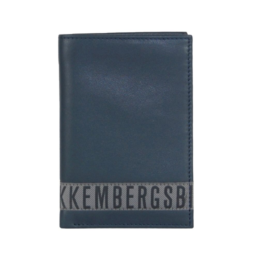 

Синий мужской кошелек из телячьей кожи Bikkembergs