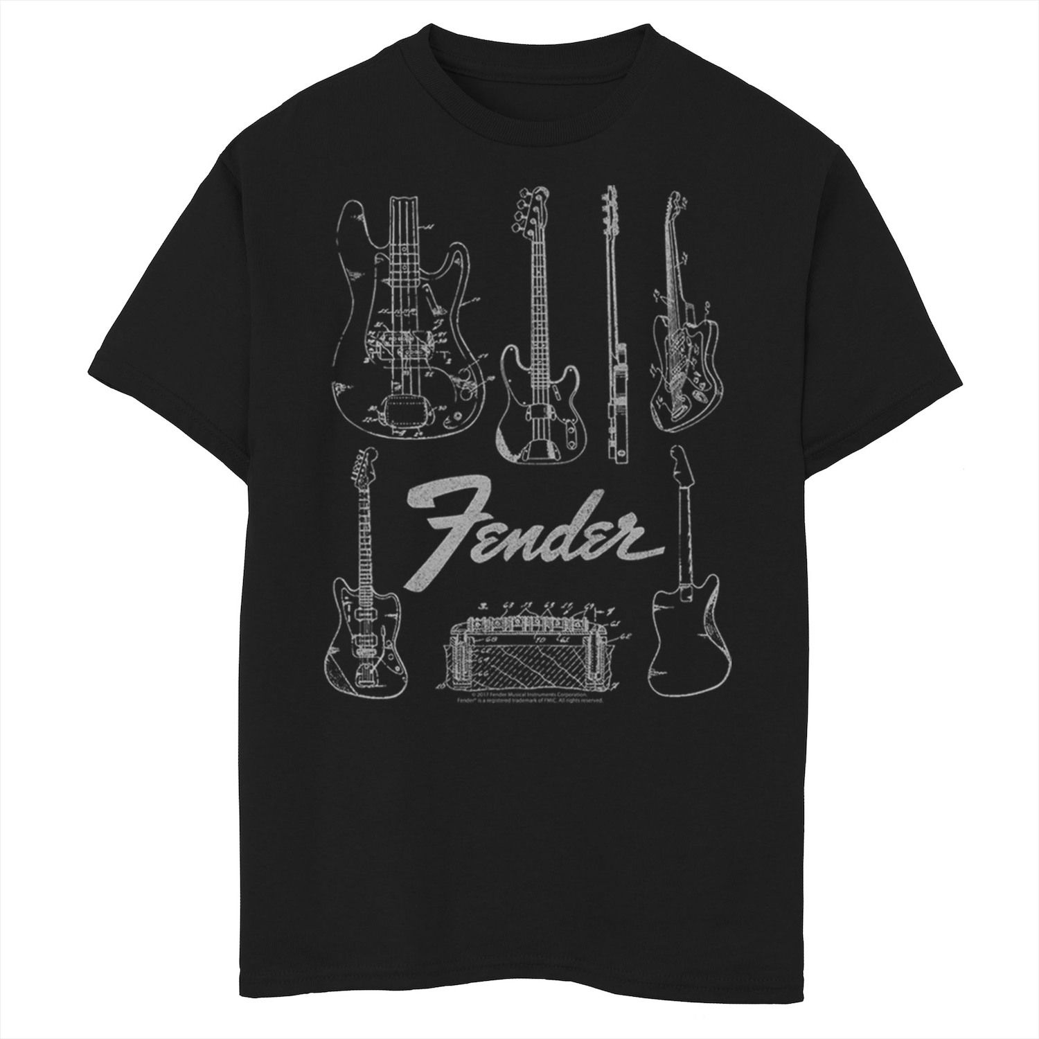 

Футболка Fender Guitar Line Art для мальчиков 8–20 лет Licensed Character