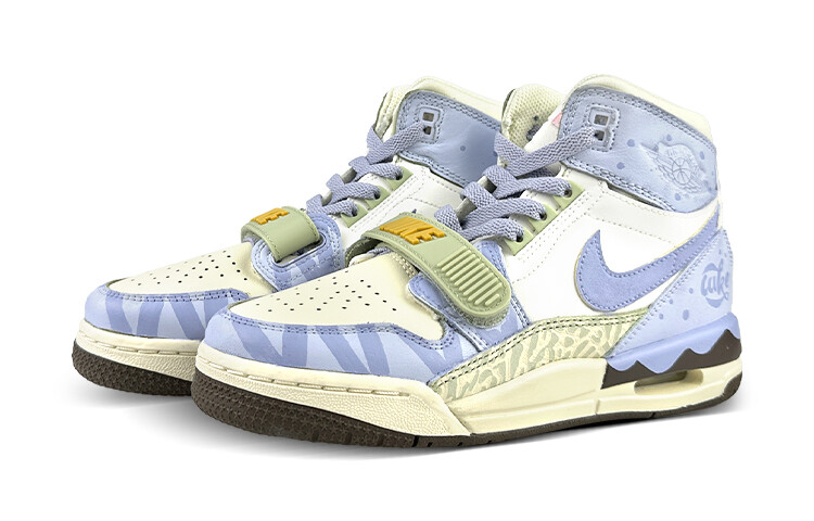 Кроссовки JORDAN Legacy 312 Vintage Basketball Shoes Women's High-Top Blue Purple — фото 3