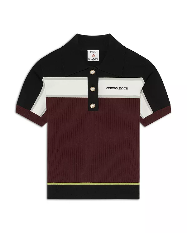 

Полосатая рубашка поло Casablanca, красный