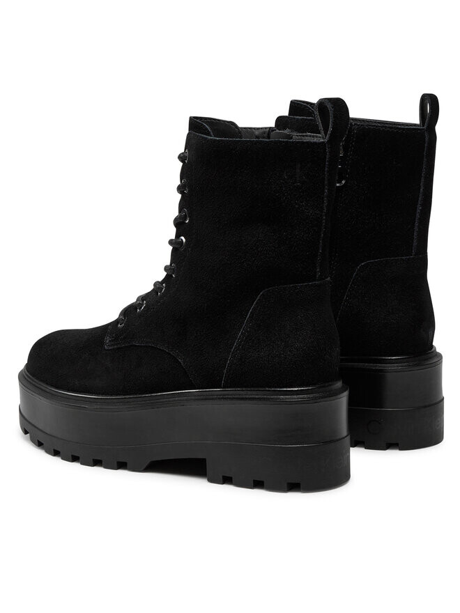 Сапоги Calvin Klein Jeans Flatform Zip Laceup Mg S YW0YW01554 Negro, черный — фото 3