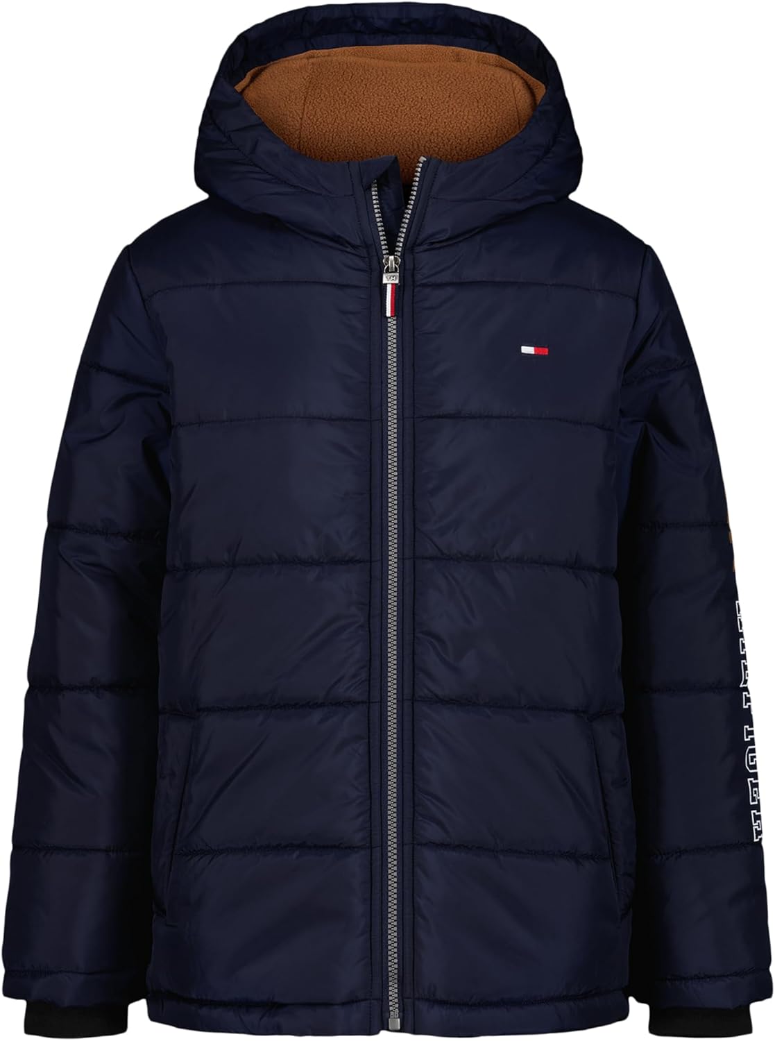

Пуховик Tommy Hilfiger Boy's Chevron Color Block (для детей старшего возраста), Sleeve Logo Navy Blazer