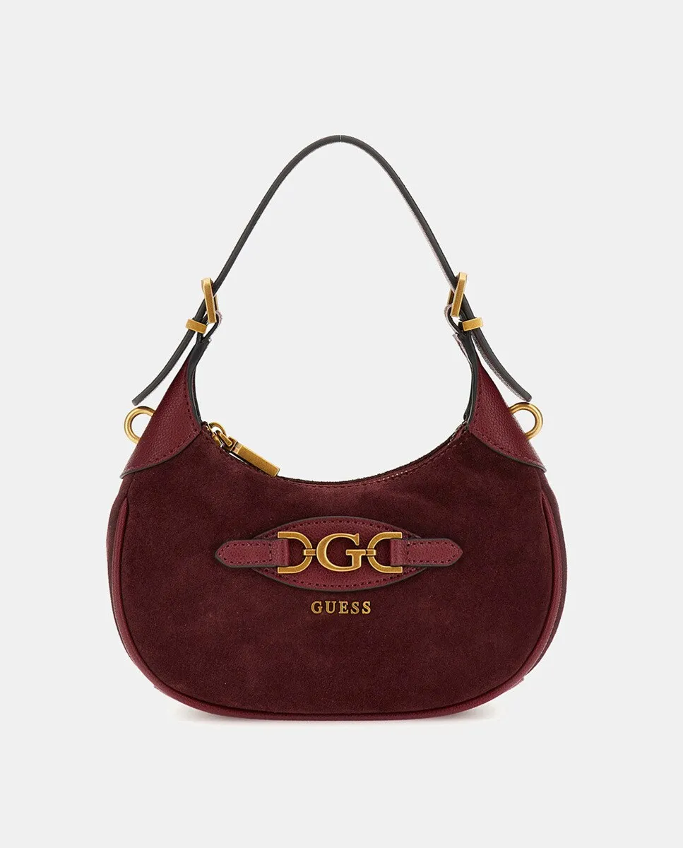 

Думаю, сумка MALVA MINI HOBO Guess, бордовый