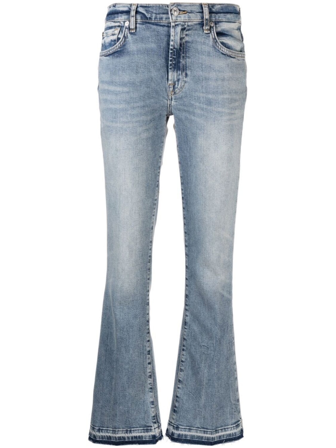 

7 For All Mankind расклешенные джинсы с заниженной талией, синий