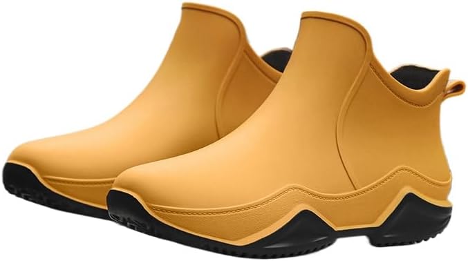

Мужские водонепроницаемые садовые сапоги для работы в саду, унисекс, обувь для кемпинга, ухода за газоном и работы на приусадебном участке Hhhchpm, желтый