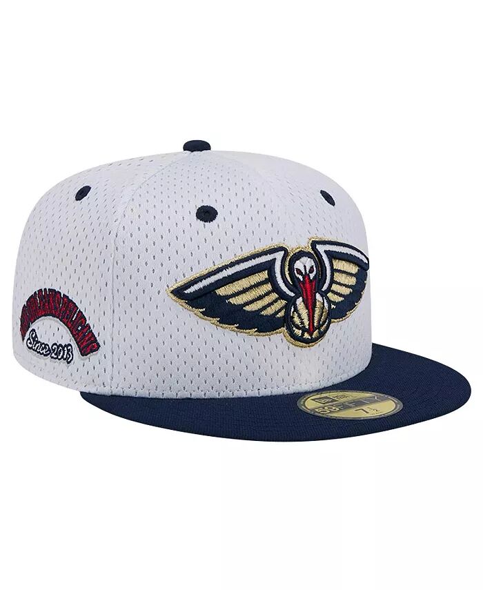

Мужская белая, темно-синяя шляпа New Orleans Pelicans Throwback 2Tone 59FIFTY Fitted New Era