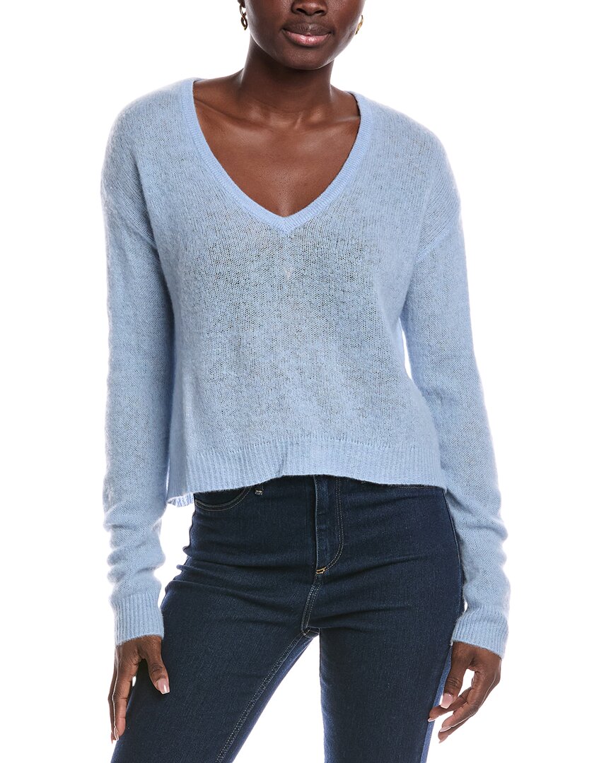 

Тонкий кашемировый свитер с V-образным вырезом NAADAM CASHMERE, синий