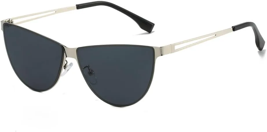 

Солнцезащитные очки UV400 с градиентной расцветкой "кошачий глаз" для женщин и мужчин, для бега и занятий спортом на открытом воздухе generic, Silver Black