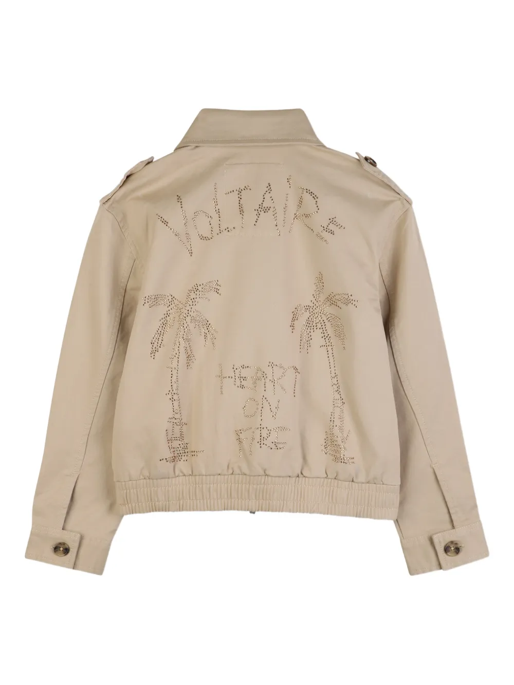 Куртка на молнии Zadig & Voltaire Kids, бежевый — фото 2