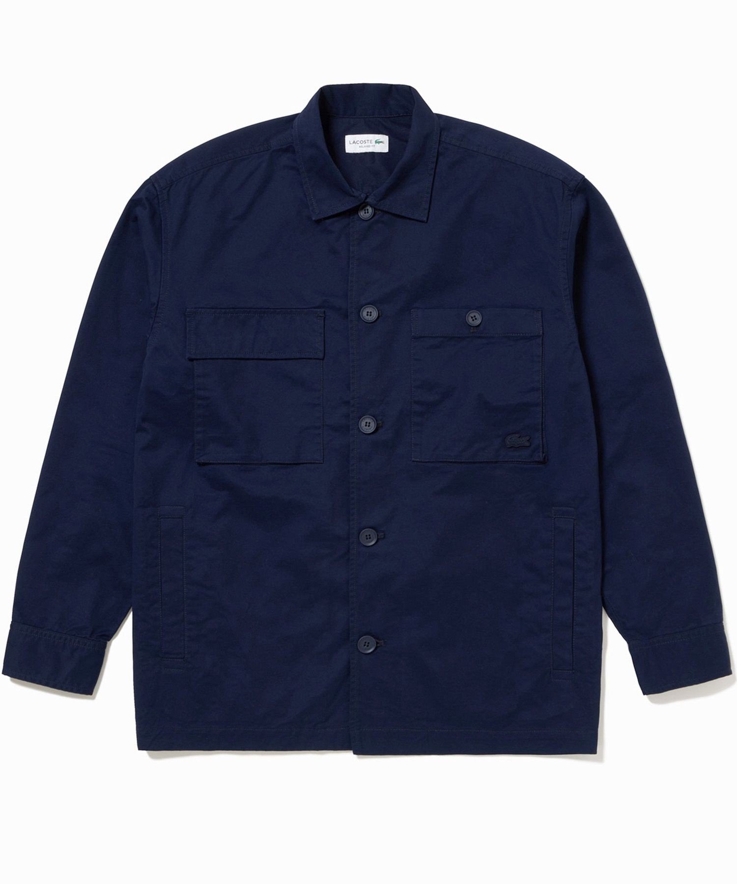 Рабочая рубашка-куртка из хлопчатобумажной саржи LACOSTE, Navy — фото 2
