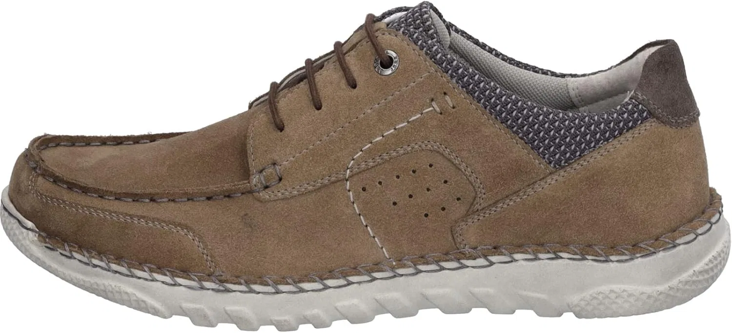 Удобные мужские туфли Josef Seibel Wilson 10, ширина H (широкая), сменная стелька, Beige Taupe Combi — фото 2