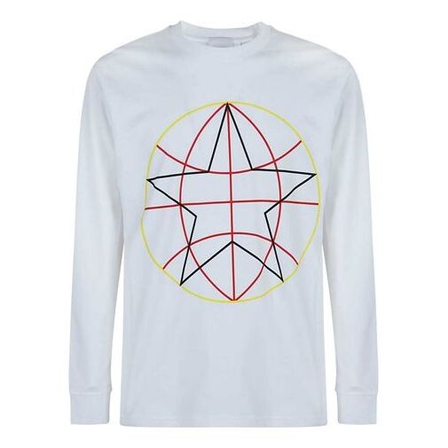 

Футболка men's ss21 pattern long sleeves white Burberry, белый