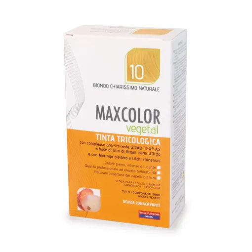 

Краска для волос Max Color Vegetal 10 Very Light Natural Blonde 140 мл Vital Factors