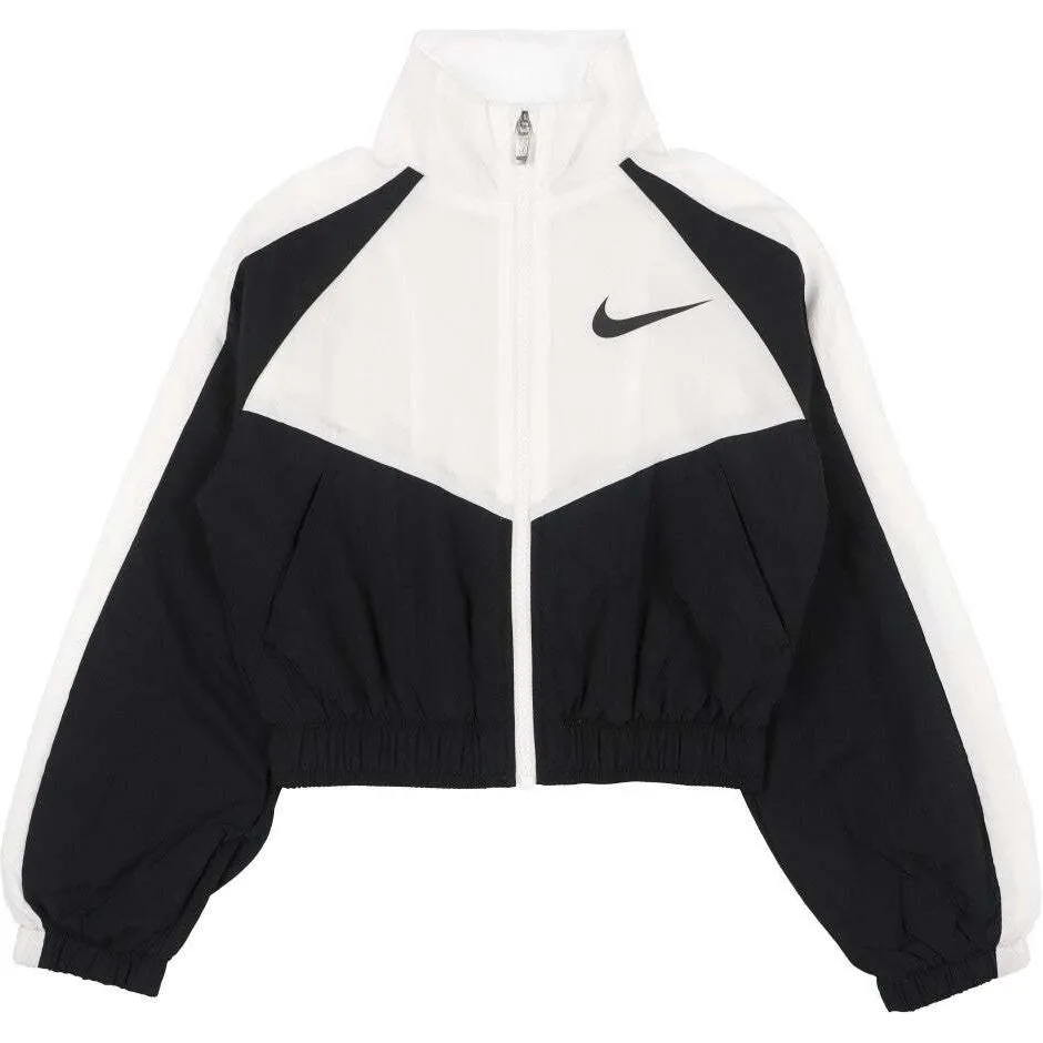 Детская куртка с воротником стойкой Nike, черный белый — фото 3
