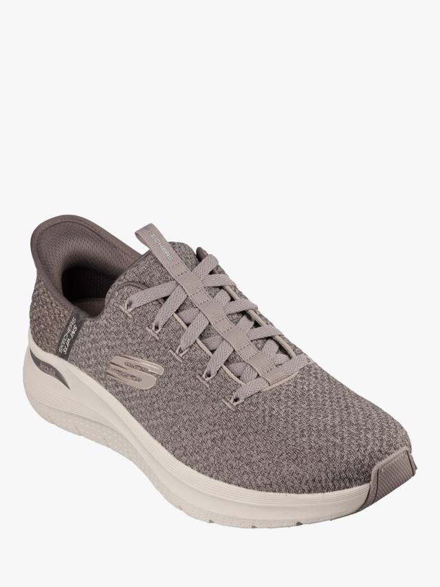 Кроссовки-слипоны arch fit 2.0 look ahead Skechers, серо-коричневый — фото 2