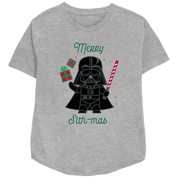 

Женская футболка с принтом Darth Vader Merry Sith-mas, relaxed fit Star Wars