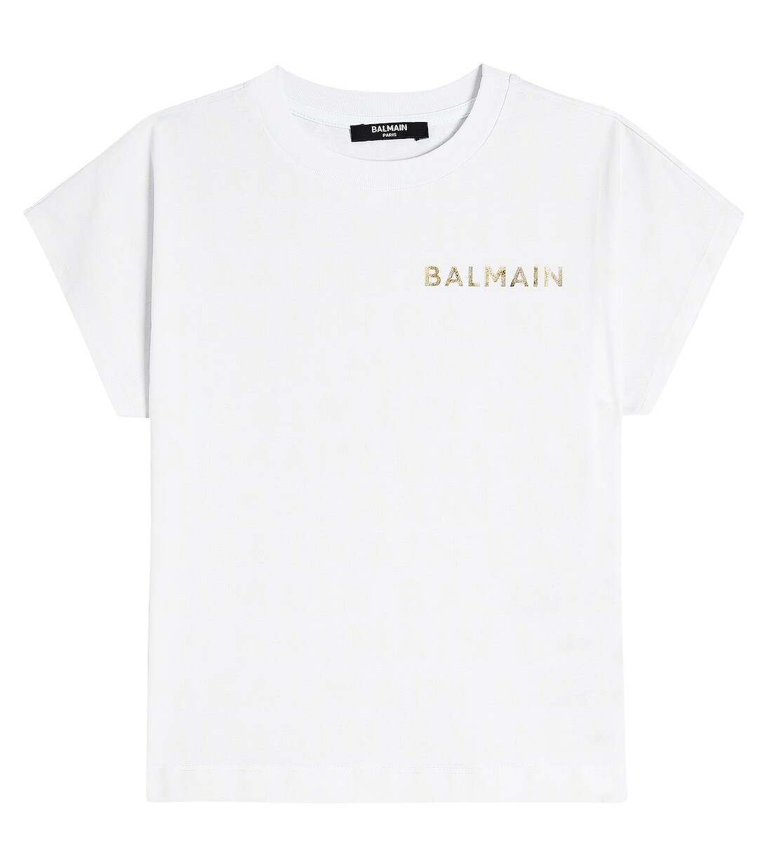 

Футболка из хлопкового джерси с логотипом Balmain, белый