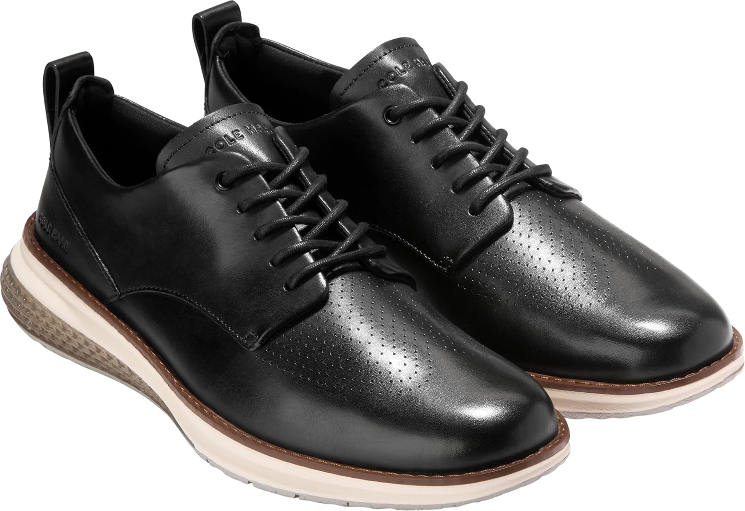 Мужские кроссовки Cole Haan Originalgrant Energyweave с перфорированным гладким носком, слоновая кость/черный — фото 4