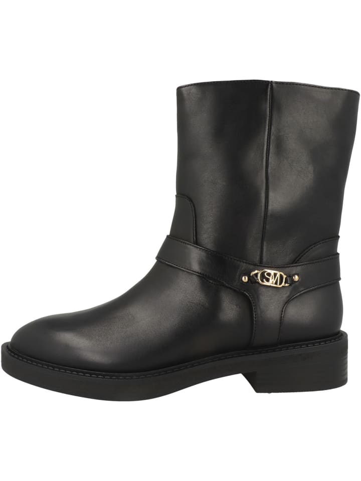 Женские ботильоны Steve Madden кожаные с пряжкой, черный