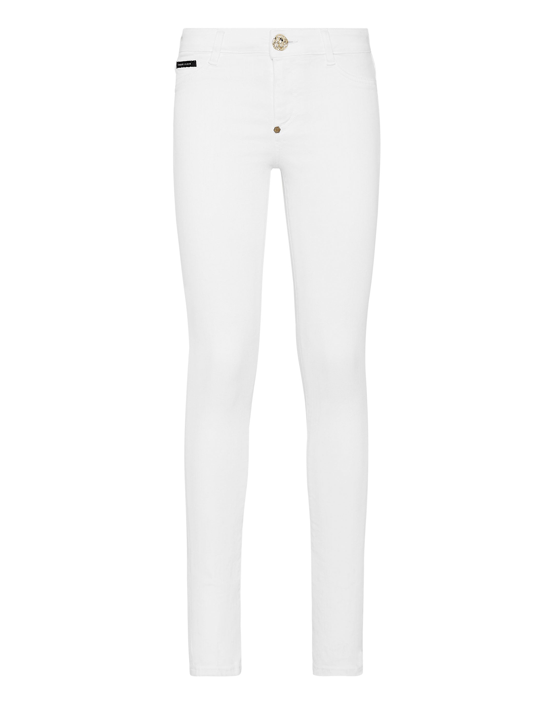 

Джинсовые джеггинсы PHILIPP PLEIN, цвет snow white (no rotture)