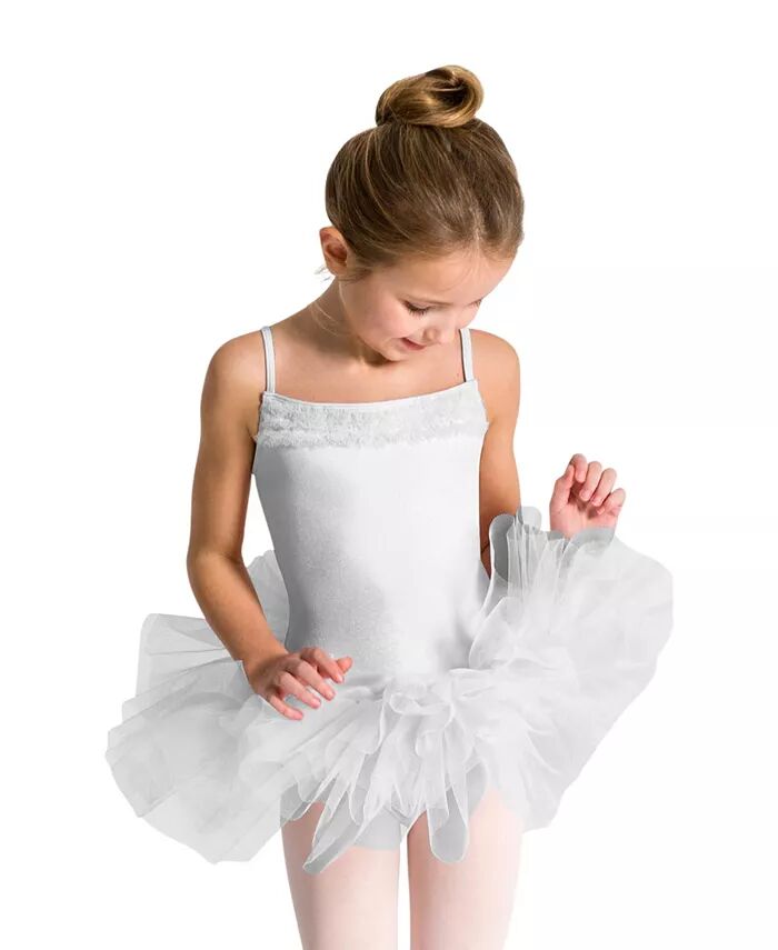 

Платье-пачка с оборками и кокеткой для девочек Capezio, белый