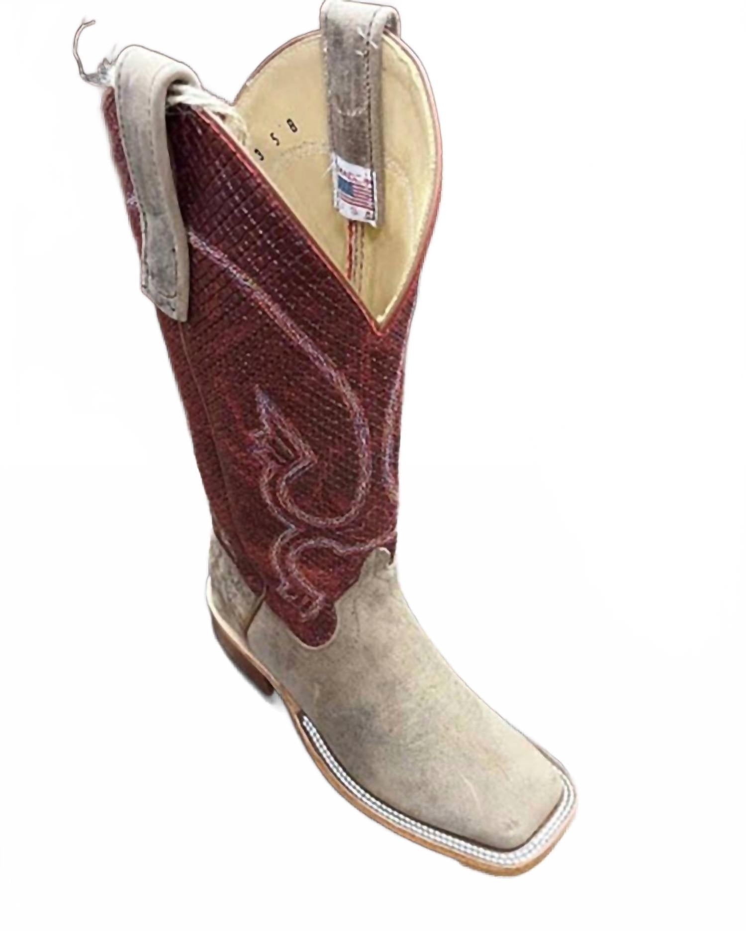 Женские ботинки Hybrid Sole в цвете песок/красный Anderson Bean Boots