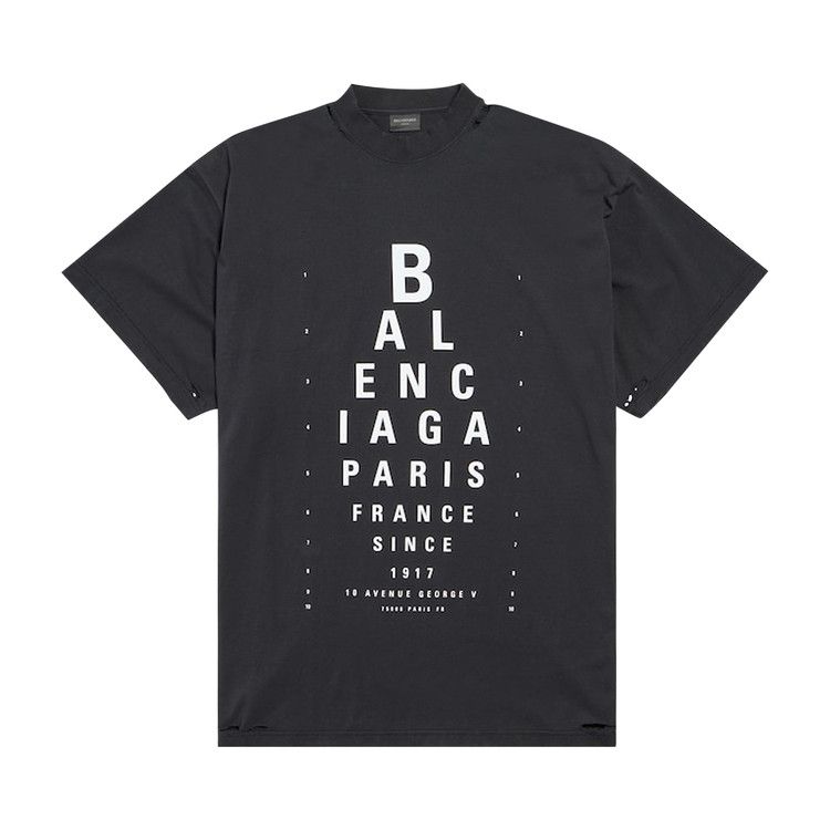 

Футболка Balenciaga Optical T-Shirt, Washed Black/White