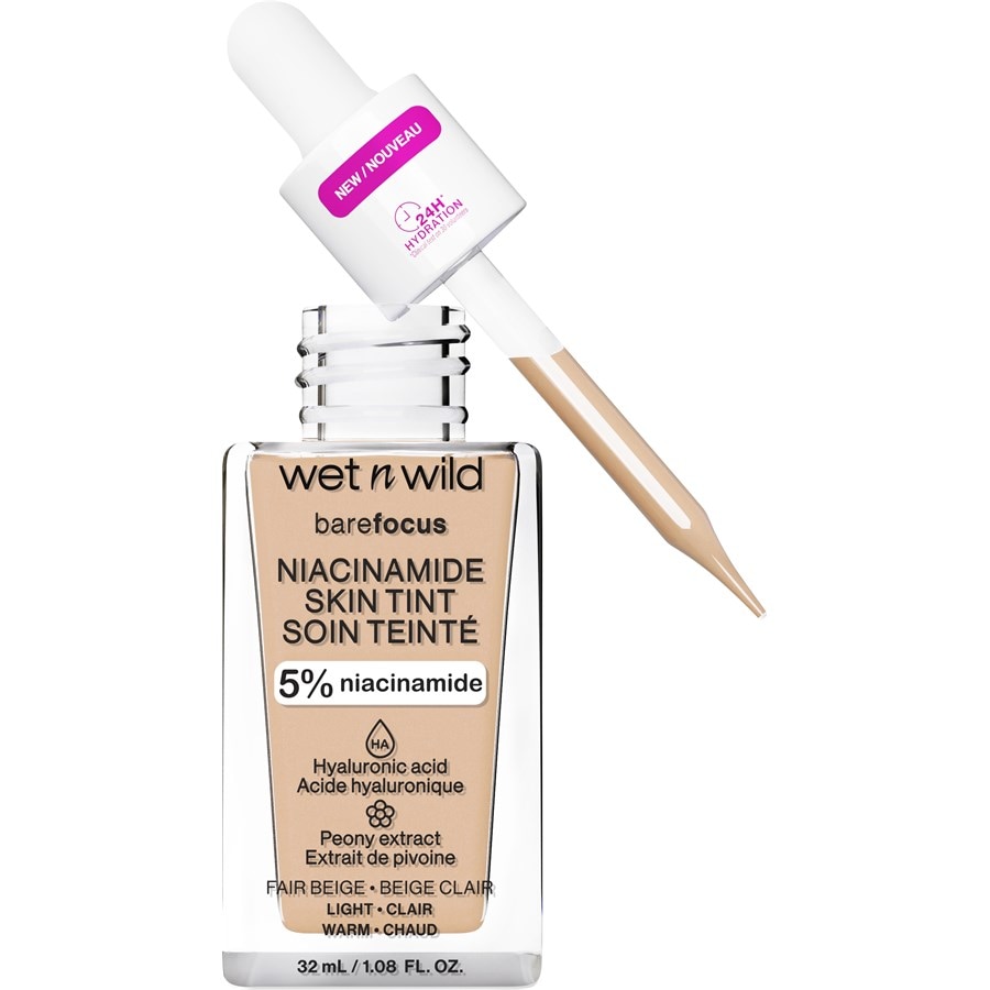 

Тональная основа wet n wild Bare Focus Niacinamide Skin Tint, Fair Beige / 32 ml