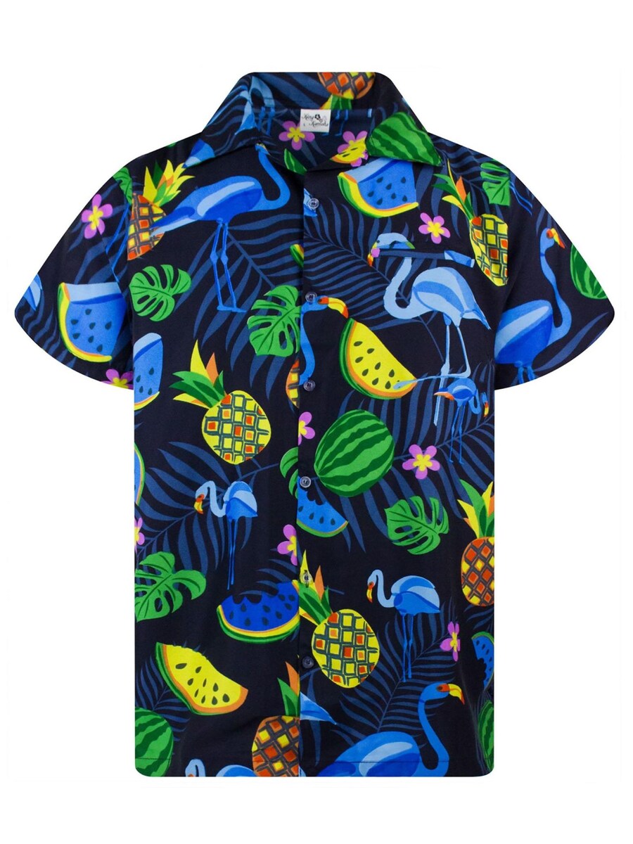 

Рубашка King Kameha Flamingo Melon, темно-синий