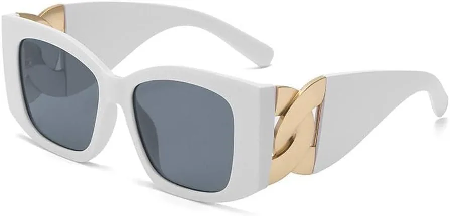 

Модные солнцезащитные очки «кошачий глаз» в крупной оправе с широкими дужками для мужчин и женщин. Стильные очки для уличной моды и подиума TKKTLLT, White