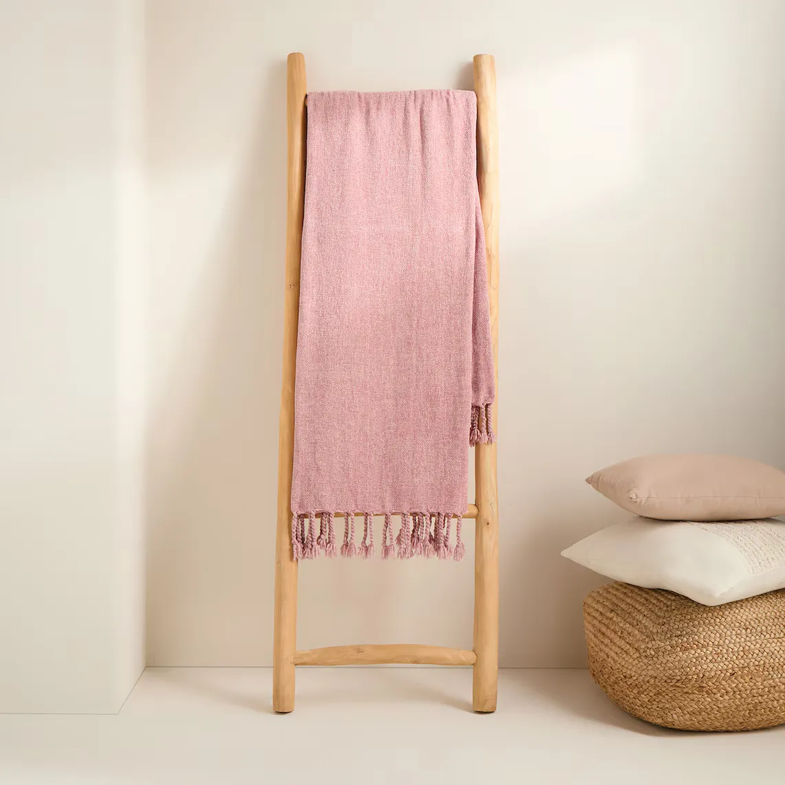 

Декоративное одеяло Chenille Plain Basics El Corte Inglés, розовый