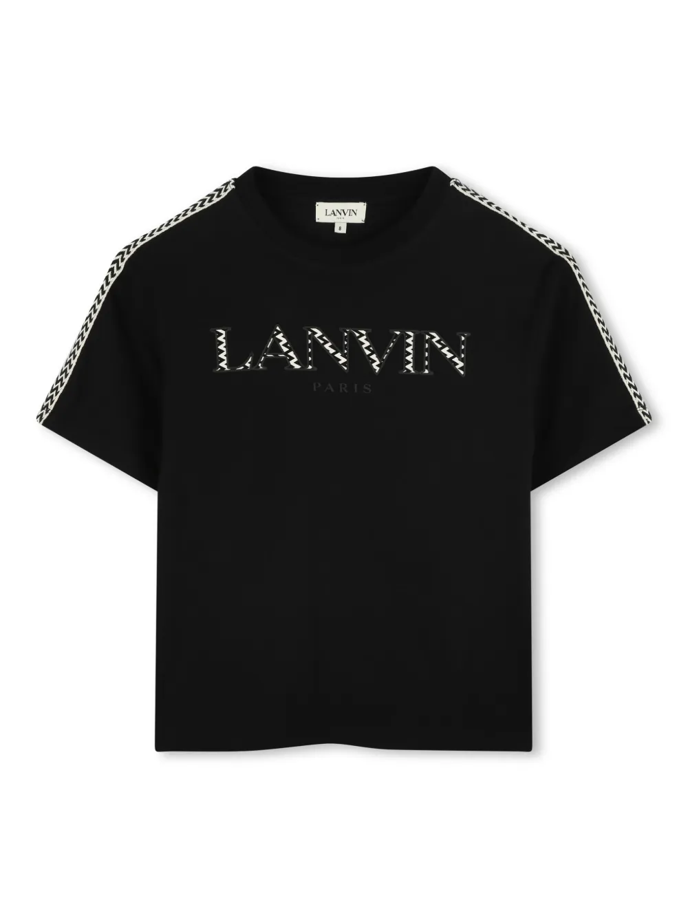 

Футболка с нашивкой-логотипом Lanvin Enfant, черный