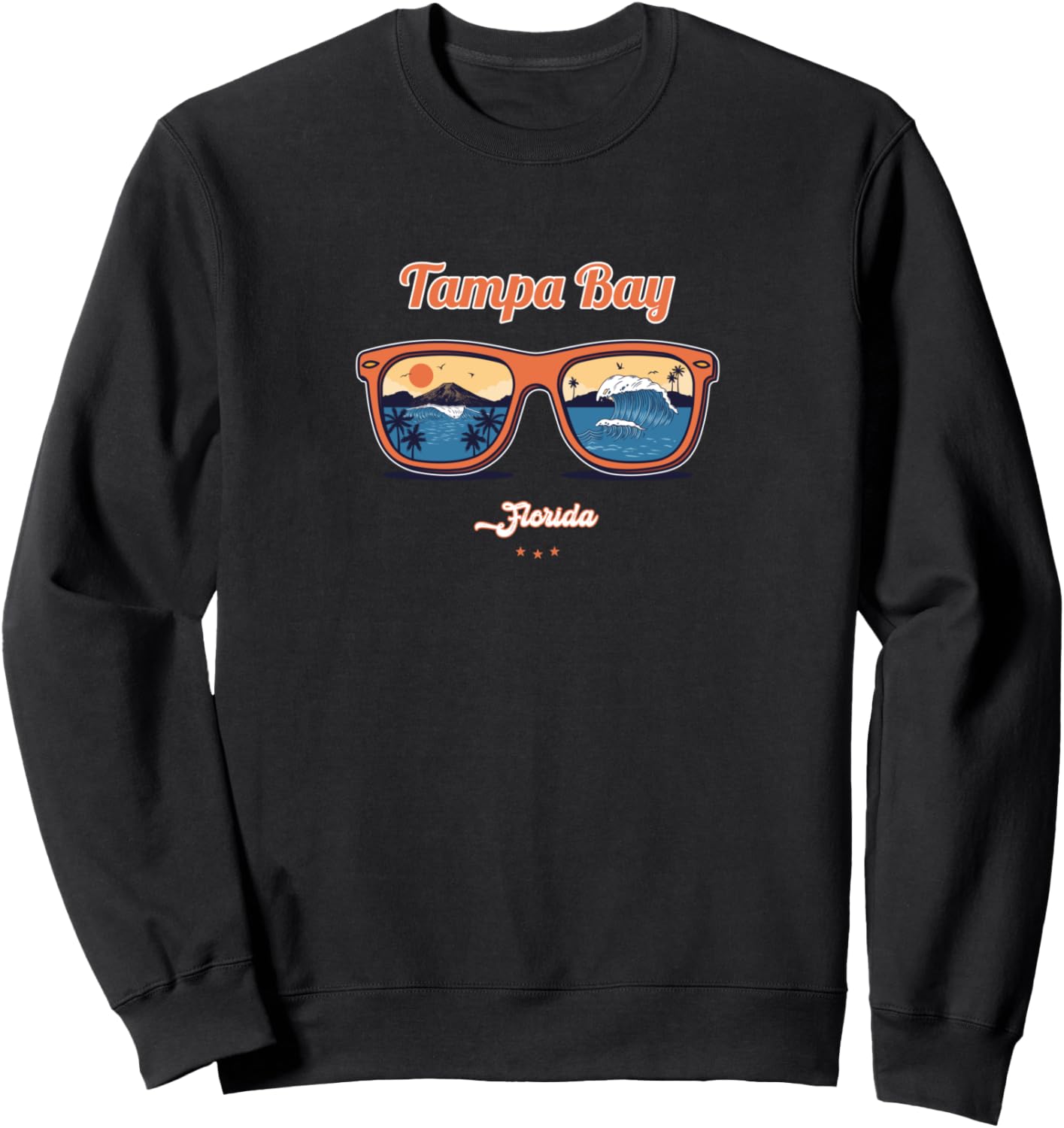 

Сувенир из Тампа-Бэй - Толстовка с напоминанием о Флориде Tampa Bay Colorful Rtees, черный