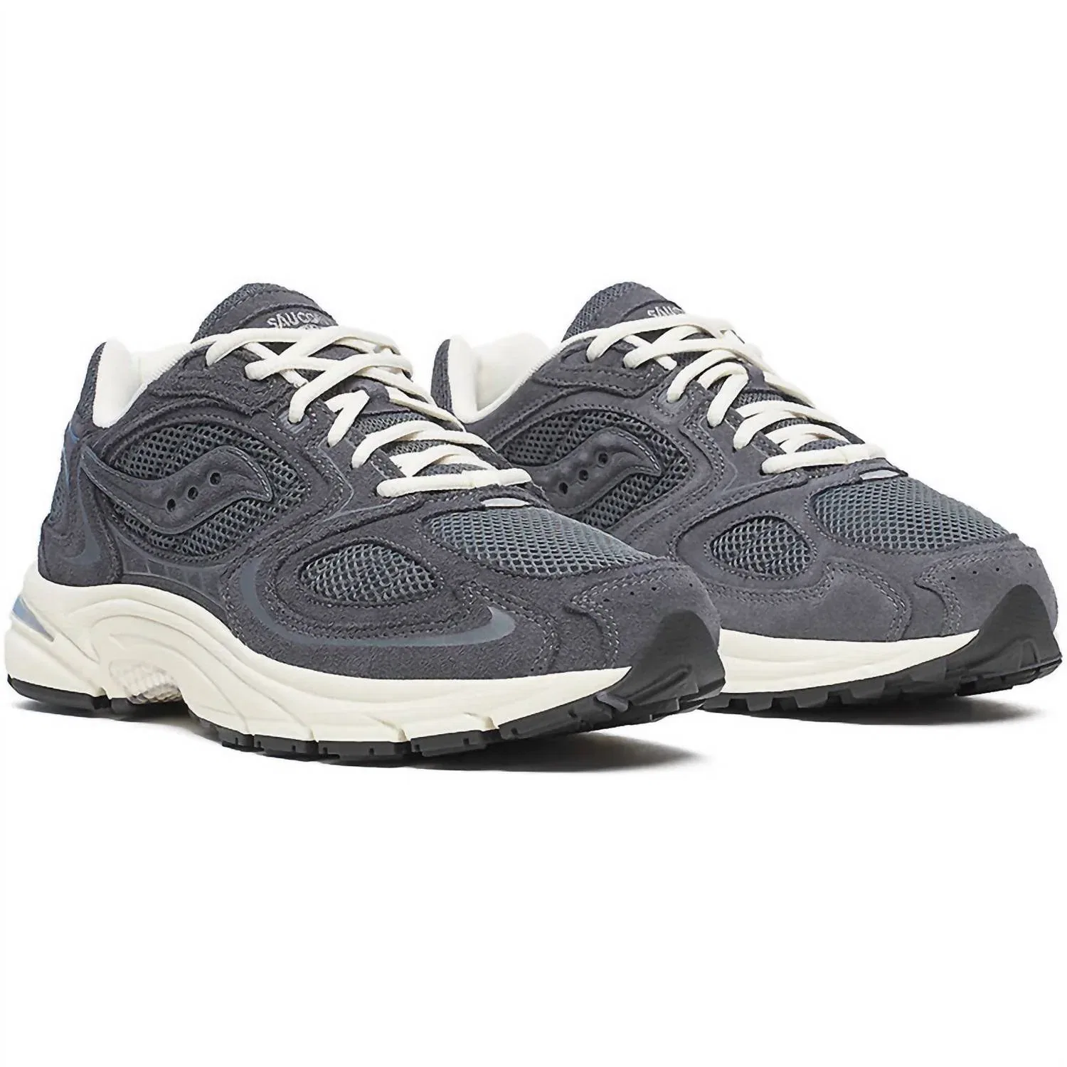 SAUCONY Мужские замшевые кроссовки Grid Jazz 9, цвет графитовый/кремовый — фото 4