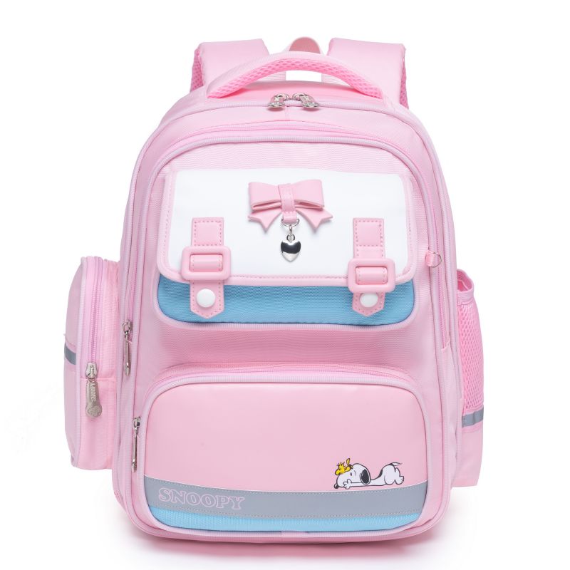 

Полиэстеровый рюкзак для мальчиков и девочек начальной школы Детский синий розовый/темно-синий с красным/темно-синий с розовым SNOOPY