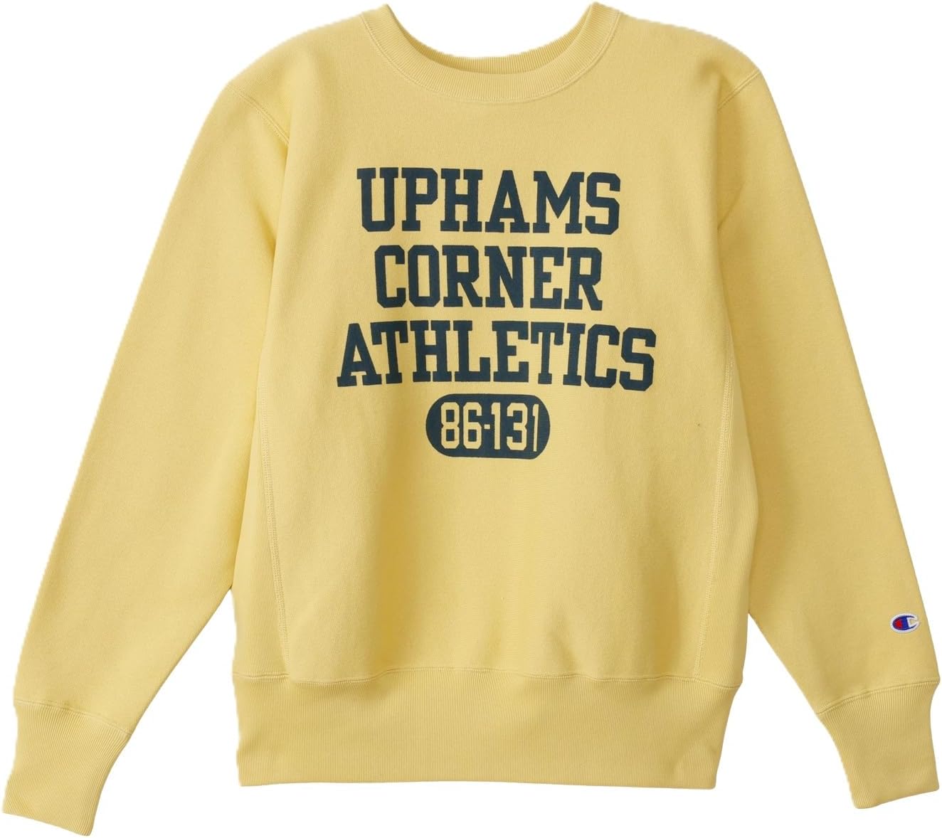 

Мужская толстовка Champion C3-C022 с обратным плетением, с длинным рукавом, плотность ткани 11,5 унций, ворсистая подкладка, графический принт, обратное плетение, кремово-желтый