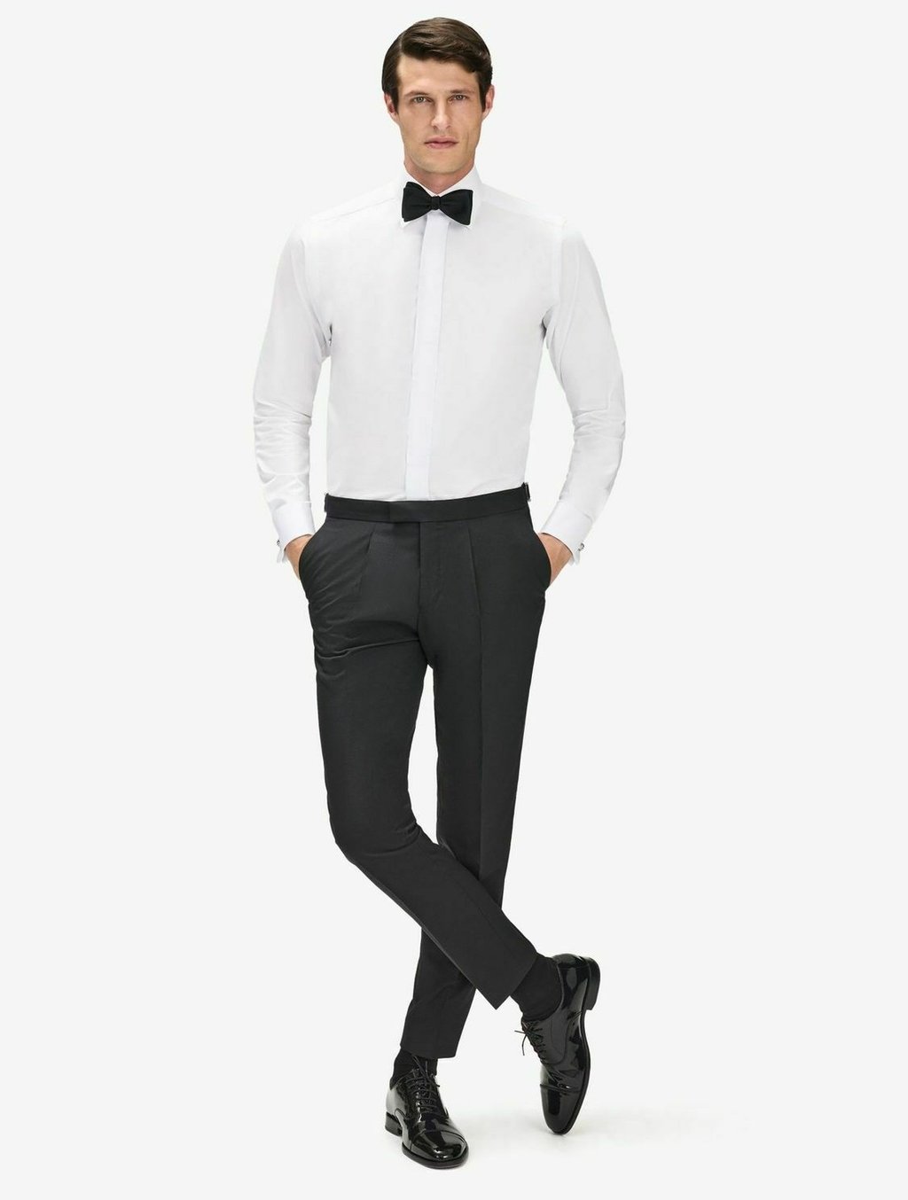 

Официальная рубашка ELVIN DOUBLE CUFF TUXEDO John Henric, белый