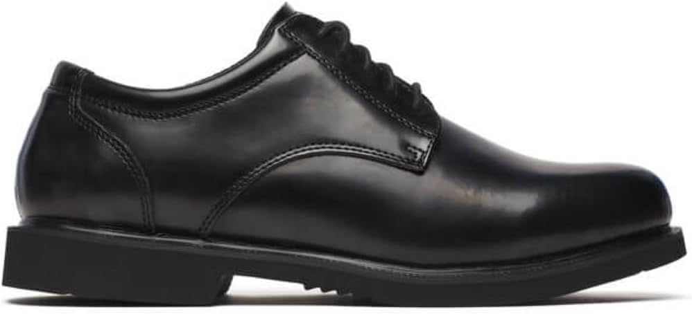 Мужские классические оксфорды Thorogood Uniform Classics черного цвета с высокоглянцевой кожей, съемной стелькой из EVA для комфорта и противоскользящей подошвой из вулканизированной резины, черный — фото 3