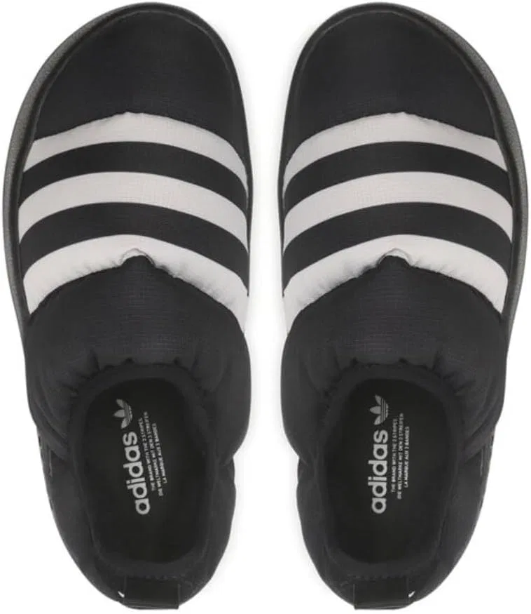 Мужские шлепанцы Adidas Puffylette, Core Black Grey One Core Black — фото 4
